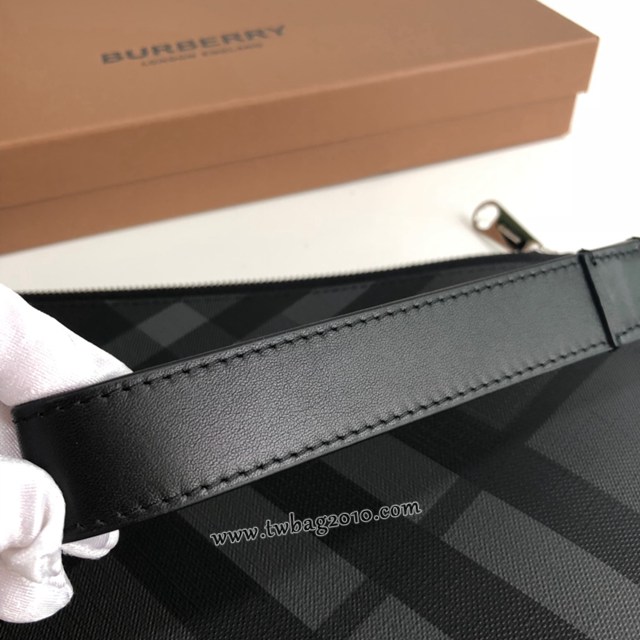Burberry專門店新款手拿包格紋拉鏈收納袋 巴寶莉經典款男士手包 yxb1345